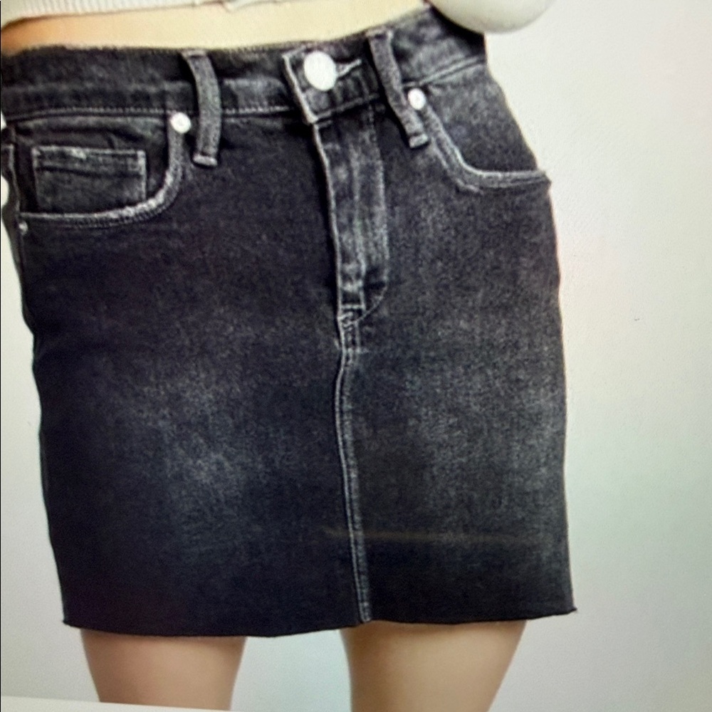 NWOT Blank NYC black denim  Mini Skirt